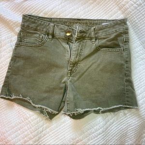American Eagle Olive Green Super Stretch Shorts